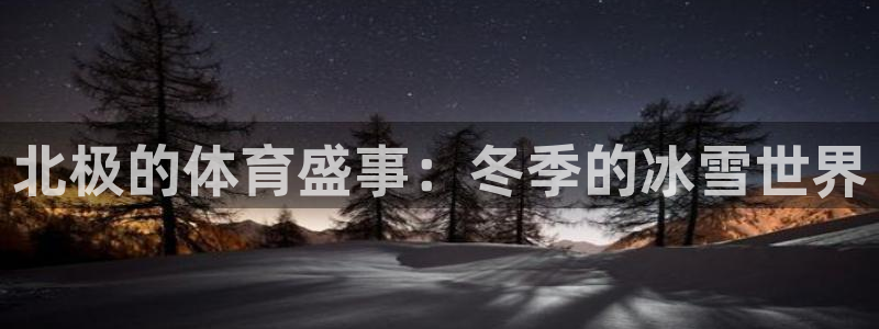 ug环球官网：北极的体育盛事：冬季的冰雪世界